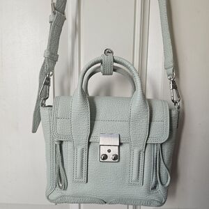 3.1 PHILLIP LIM MINT GREEN LEATHER Mini PASHLI Satchel/CB
